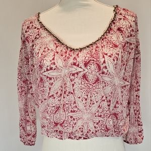 Free People Pink Beaded Crop